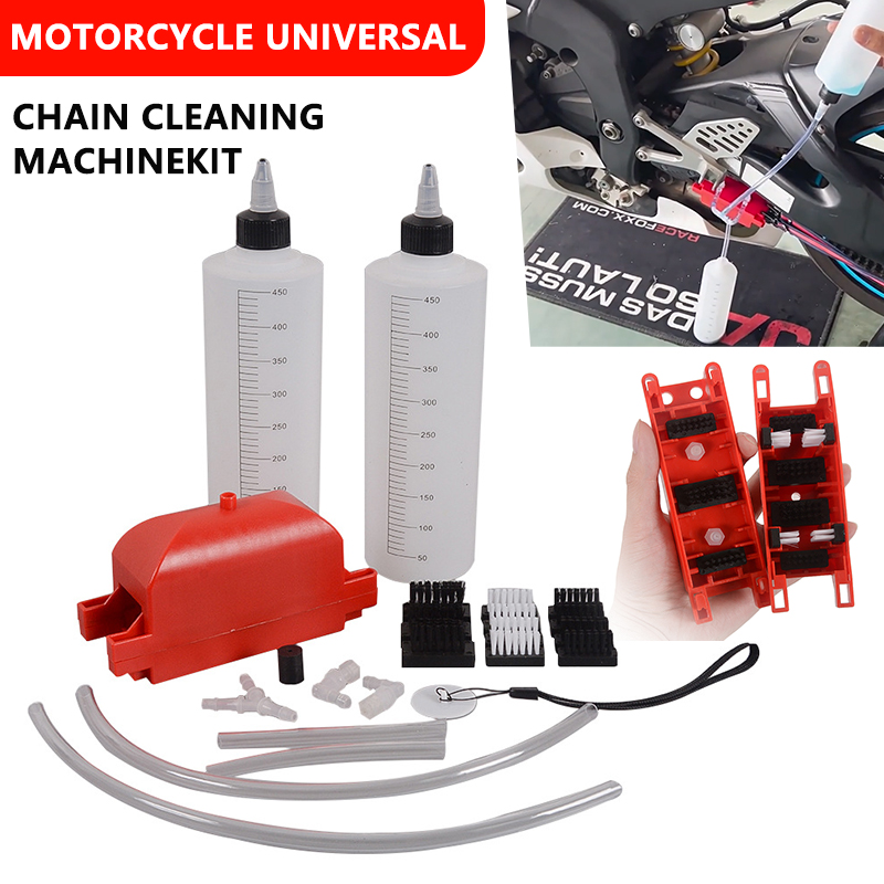 Motorcycle Gear Clearance - Chain Cleaning Machine Kit Brush Gear