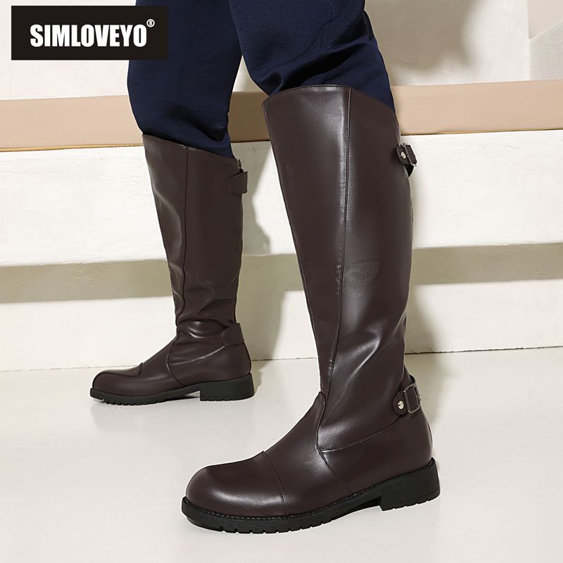 Riding Boot Short - SIMLOVEYO 2025 Casual Men's Knee High