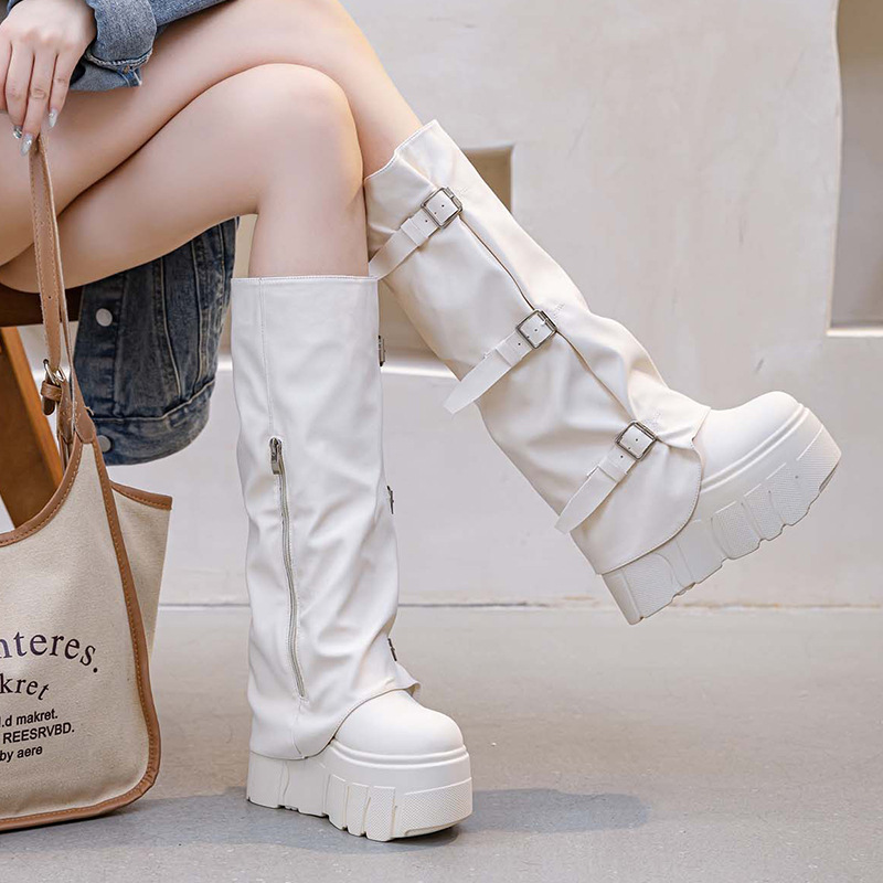 14cm Heel Knee High Boots Plat - Riding Boot Short review and price