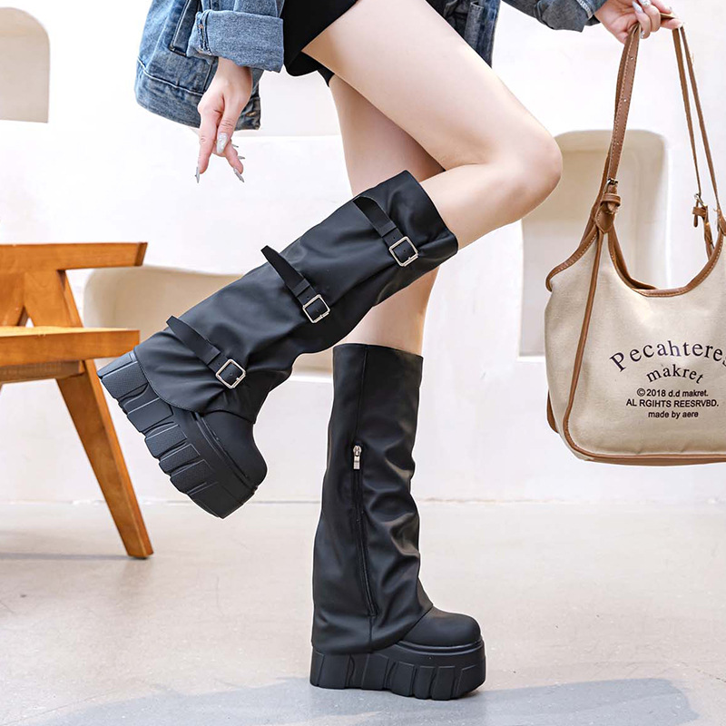 14cm Heel Knee High Boots Plat - Riding Boot Short review and price